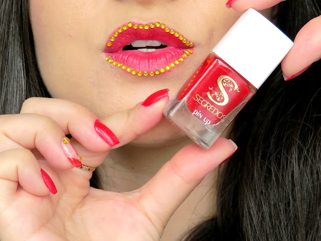 esmalte segredo cosmetics pin up batom e esmalte combinando