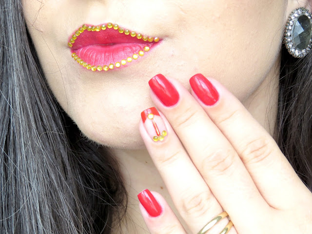 esmalte da semana vermelho unhas decoradas lucinha bartelli