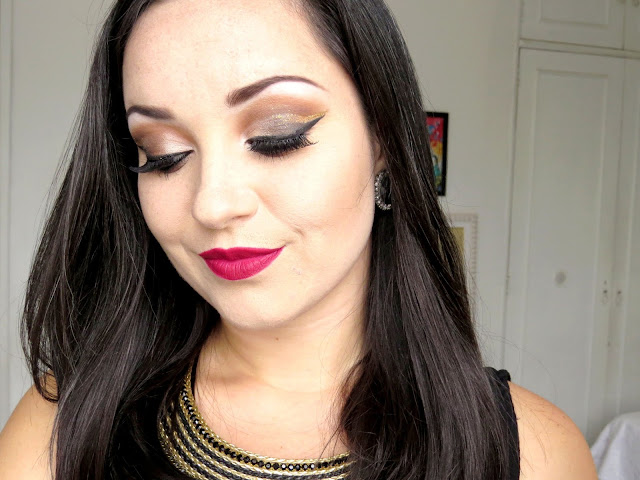 delineado duplo dourado maquiagem camila coelho